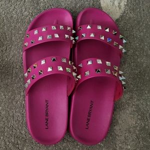 LANE BRYANT Studded Sandal Size 9 PINK